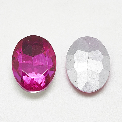 Pointed Back Glass Rhinestone Cabochons RGLA-T080-8x10mm-09-1