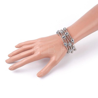 Electroplate Glass Wrap Bracelets BJEW-JB04018-01-1