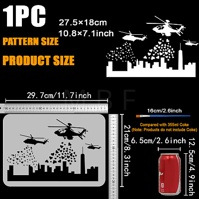 1Pc Plastic Hollow Out Drawing Painting Stencils Templates DIY-FG0005-13C-1