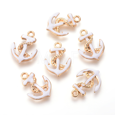 Enamel Pendants X-ENAM-WH0006-A04-1