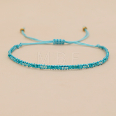 Bohemian Braided Adjustable Glass Seed Beaded Bracelets LS-EX8332-6-1