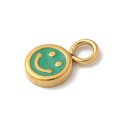 Ion Plating(IP) 304 Stainless Steel Enamel Charms STAS-G351-03G-1