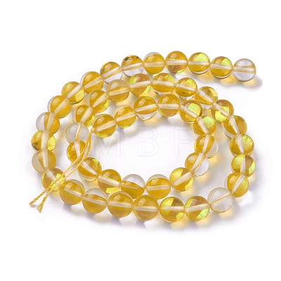 Synthetic Moonstone Beads Strands G-F143-10mm-14-1