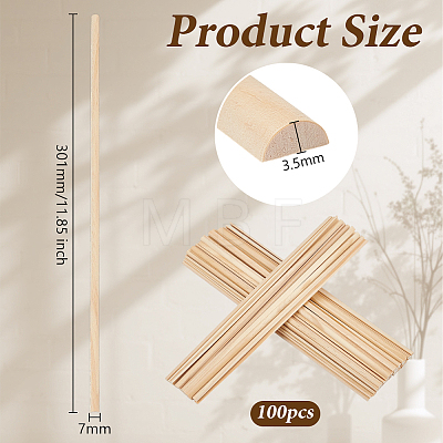 100Pcs Wood Craft Sticks DIY-OC0015-05B-1