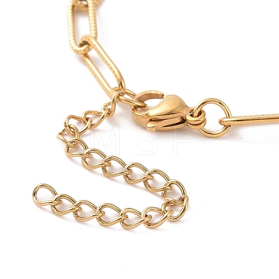 Vacuum Plating 304 Stainless Steel Paper Chain Bracelet for Men Women BJEW-E031-13G-02-1