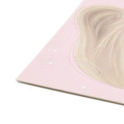 100Pcs Paper Hair Ties Display Cards CDIS-C003-02-1