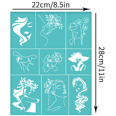 Self-Adhesive Silk Screen Printing Stencil DIY-WH0338-220-1