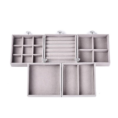5-Tier PET Plastic Jewelry Storage Drawer Boxes CON-N016-03A-1