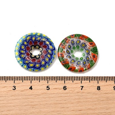 Handmade Millefiori Glass Beads LAMP-A155-01B-1