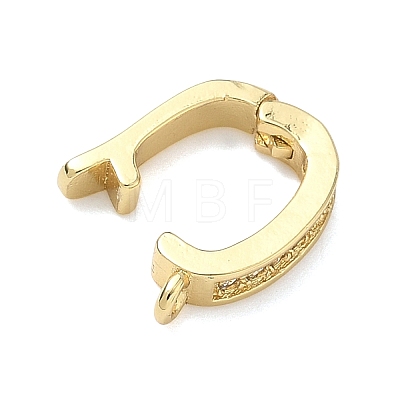 Brass Micro Pave Clear Cubic Zirconia Enhancer Shortener Pendant Bails KK-I476-17G-1