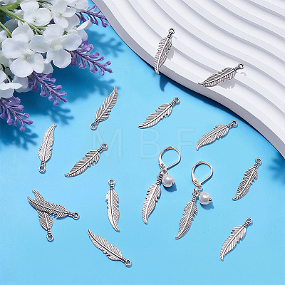 200Pcs Tibetan Style Alloy Pendants FEAT-UN0001-01AS-1