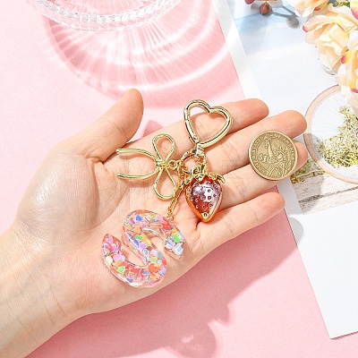 Alloy & Resin Pendant Decorations HJEW-YW00401-05-1