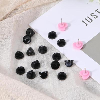 120Pcs Rubber Pin Backs FIND-YW0011-58-1