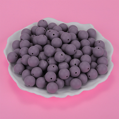Round Silicone Focal Beads SI-JX0046A-102-1