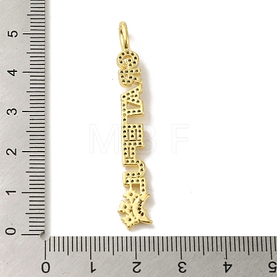 Brass Micro Pave Cubic Zirconia Pendants KK-Z042-19G-01-1