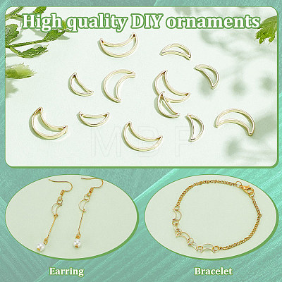 BENECREAT 32Pcs 2 Style Brass & Alloy Linking Rings FIND-BC0005-02-1
