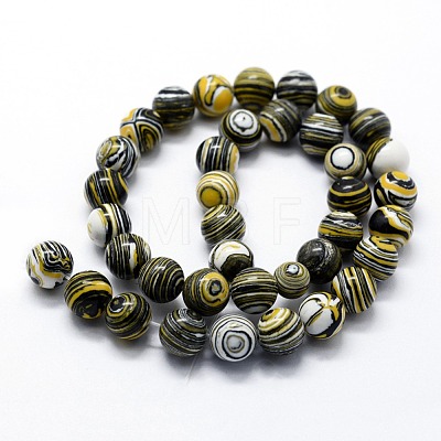 Synthetic Malachite Beads Strands G-A186-B-02-1