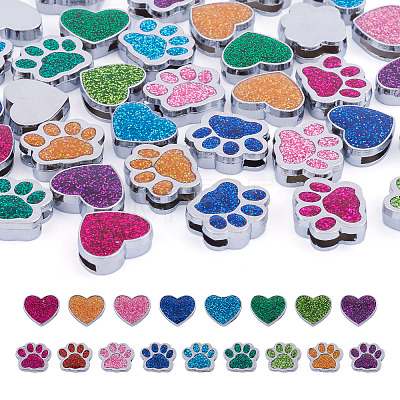 Alloy Enamel Slider Charms and Large Hole Beads ENAM-CD0001-07-1