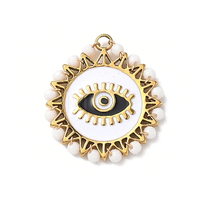 304 Stainless Steel Enamel Pendants STAS-P453-15G-02-1