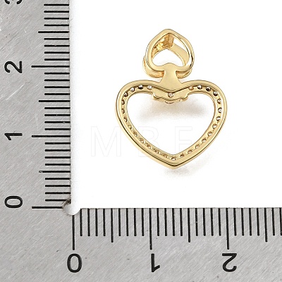 Valentine's Day Brass Micro Pave Clear Cubic Zirconia Pendants KK-C263-29A-G-1