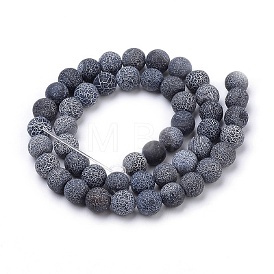 Natural Weathered Agate Beads Strands G-S259-05A-8mm-1