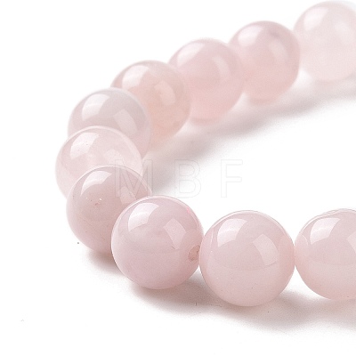 Natural Rose Quartz Bead Stretch Bracelets X-BJEW-K212-C-045-1
