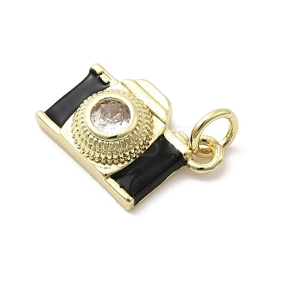 Brass Micro Pave Cubic Zirconia Pendants KK-Q098-36G-A01-1