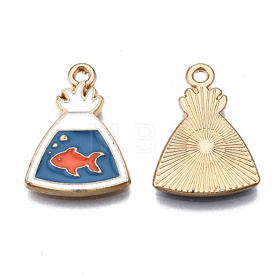 Eco-Friendly Alloy Enamel Pendants X-ENAM-T011-87-NR-1