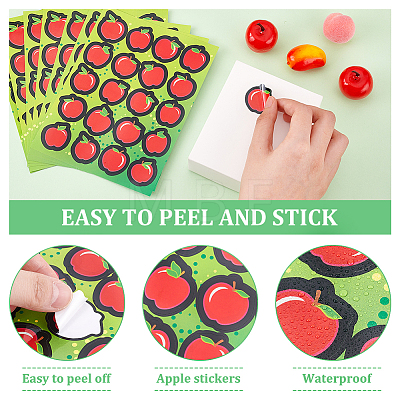 Apple Self-Adhesive Paper Stickers DIY-WH0308-202B-1