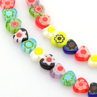 Handmade Millefiori Glass Beads X-LAMP-J036-6x6mm-M-1