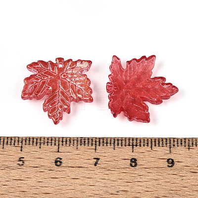Baking Paint Transparent Glass Pendants DGLA-N014-11A-04-1