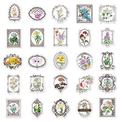 Flower Paper Sticker Labels PW-WG24433-01-1