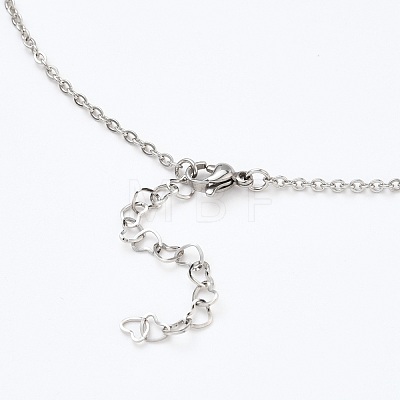 304 Stainless Steel Cable Chain Necklace Making AJEW-JB00778-01-1