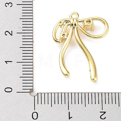 Rack Plating Brass Micro Pave Cubic Zirconia Pendants KK-P247-02G-1