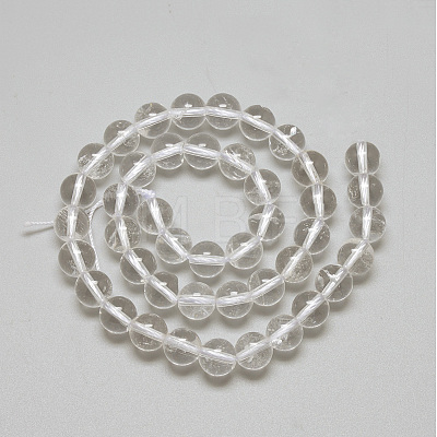 Natural Quartz Crystal Beads Strands X-G-Q462-6mm-44-1