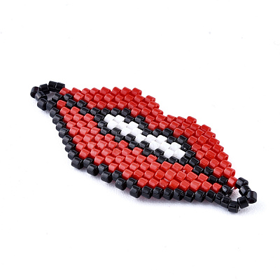 Handmade Seed Beads Links Connectors SEED-I012-54A-1