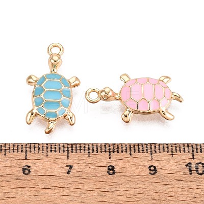 Alloy Enamel Pendants PALLOY-T092-26G-1