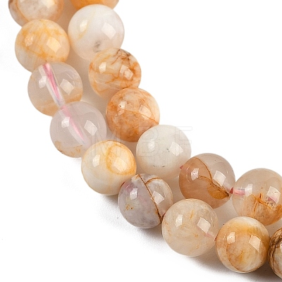 Natural Cherry Blossom Agate Beads Strands G-H062-A02-01-1