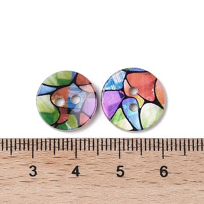 2-Hole Freshwater Shell Buttons SHEL-A004-01G-1