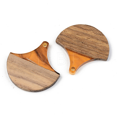 Resin & Walnut Wood Pendants RESI-S389-046B-A01-1