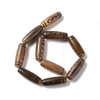 Tibetan Style dZi Beads Strands G-A024-01I-1