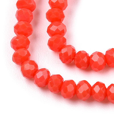 Opaque Solid Color Imitation Jade Glass Beads Strands EGLA-A044-P3mm-D03-1