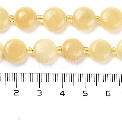 Natural Yellow Jade Beads Strands G-H005-B05-01-1