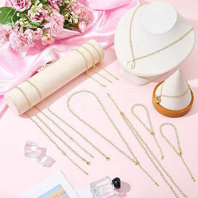 20Pcs Brass Cable Chain Bracelets & Necklaces Sets for Women SJEW-BM0001-03-1