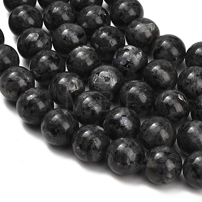 Natural Larvikite Beads Strands GSR18mmC128-1