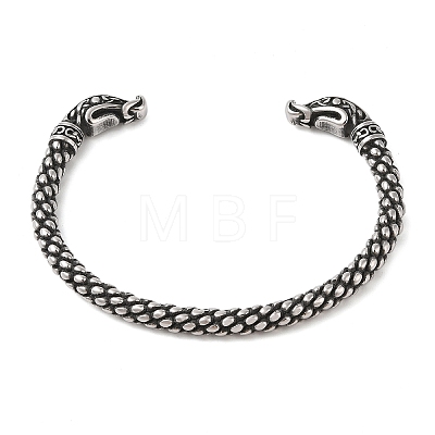 Viking 304 Stainless Steel Open Cuff Bangles for Men BJEW-U001-07E-G-1