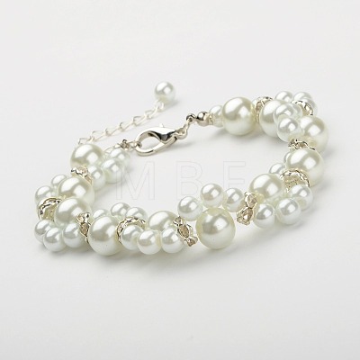 Fashionable Glass Pearl Beads Bracelets BJEW-PJB829-1