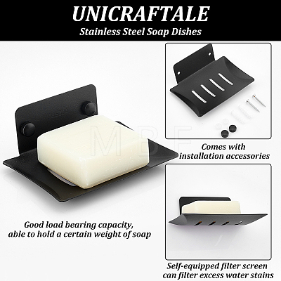 Unicraftale 304 Stainless Steel Soap Dishes AJEW-UN0001-24EB-1