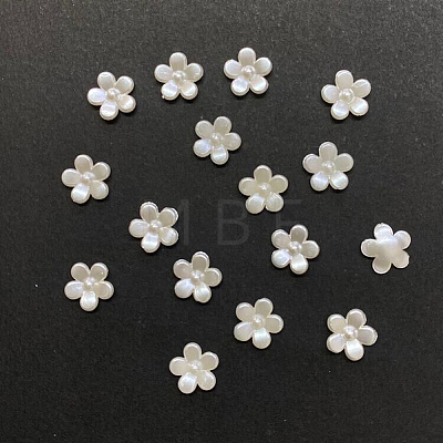 ABS Plastic Imitation Pearl Cabochons MACR-F028-22-01-1