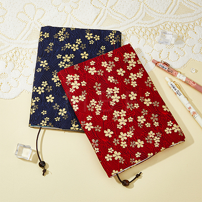 Sakura Pattern Cloth Book Covers AJEW-WH0413-51B-1